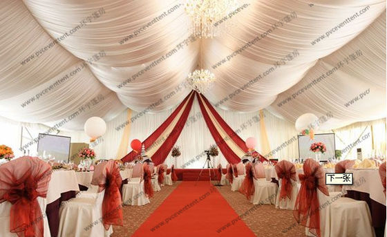 Wedding Tent with White PVC Cover Aluminum Frame and Luxury Decoration for Sale
