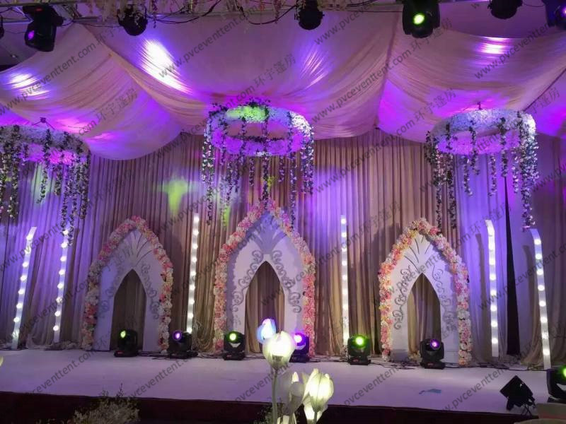 Purple Heavy Duty PVC Event Tent Wedding Tent with Inside Decorations With Self - Cleaning Ability