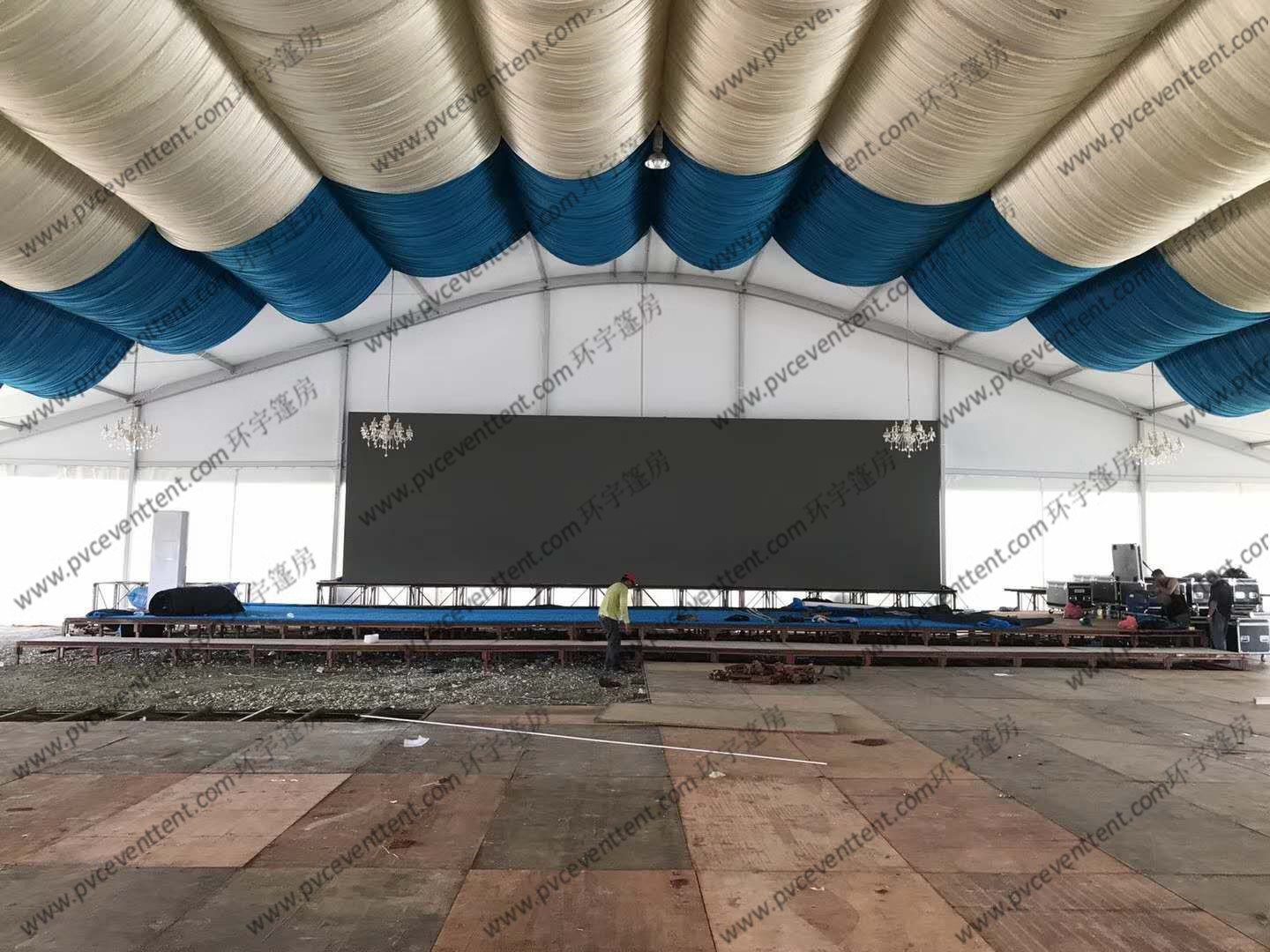 Wedding Tent with White PVC Cover Aluminum Frame and Luxury Decoration for Sale